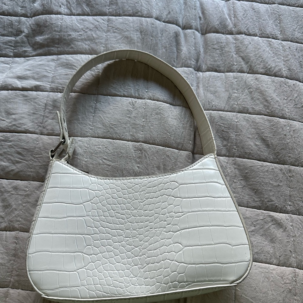 Urban outfitters white croc bag